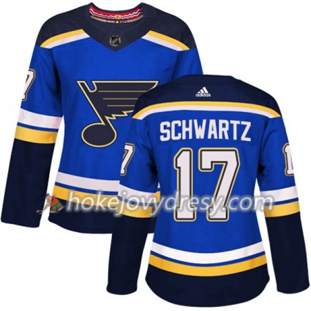Dámské Hokejový Dres St. Louis Blues Jaden Schwartz 17 Adidas 2017-2018 Modrá Authentic